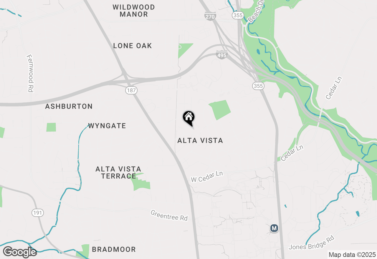 Map of 9404 Spruce Tree Circle, Bethesda, MD 20814