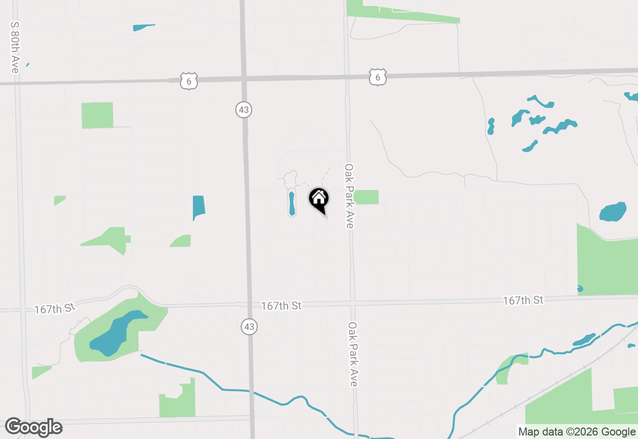 Map of 16345 Brementowne Drive, Tinley Park, IL 60477