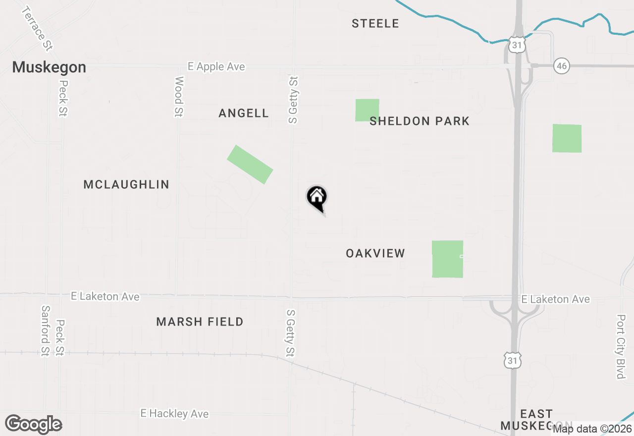 Map of 889 Fleming Avenue, Muskegon, MI 49442