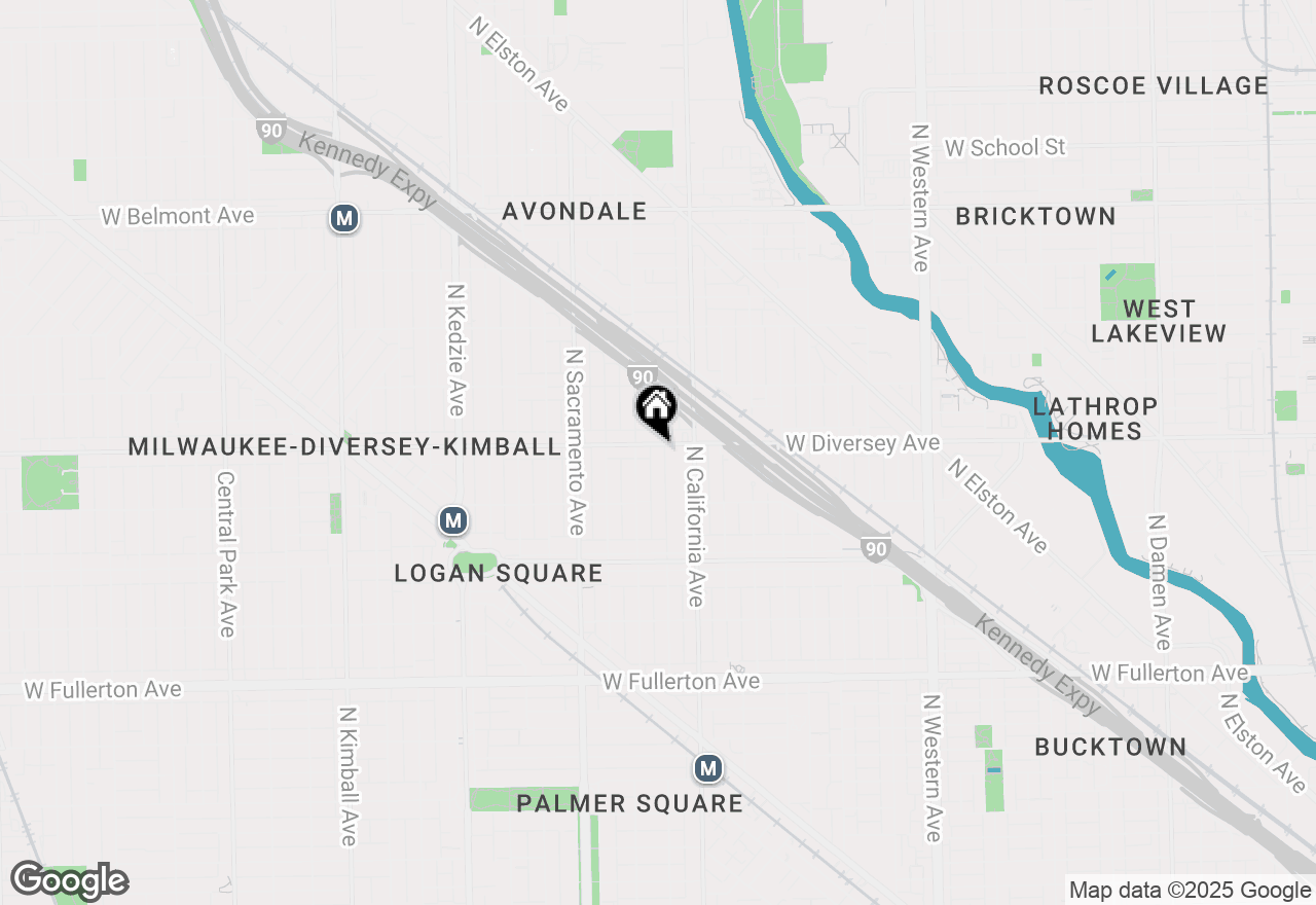 Map of 2758 N Mozart Street, Chicago, IL 60647