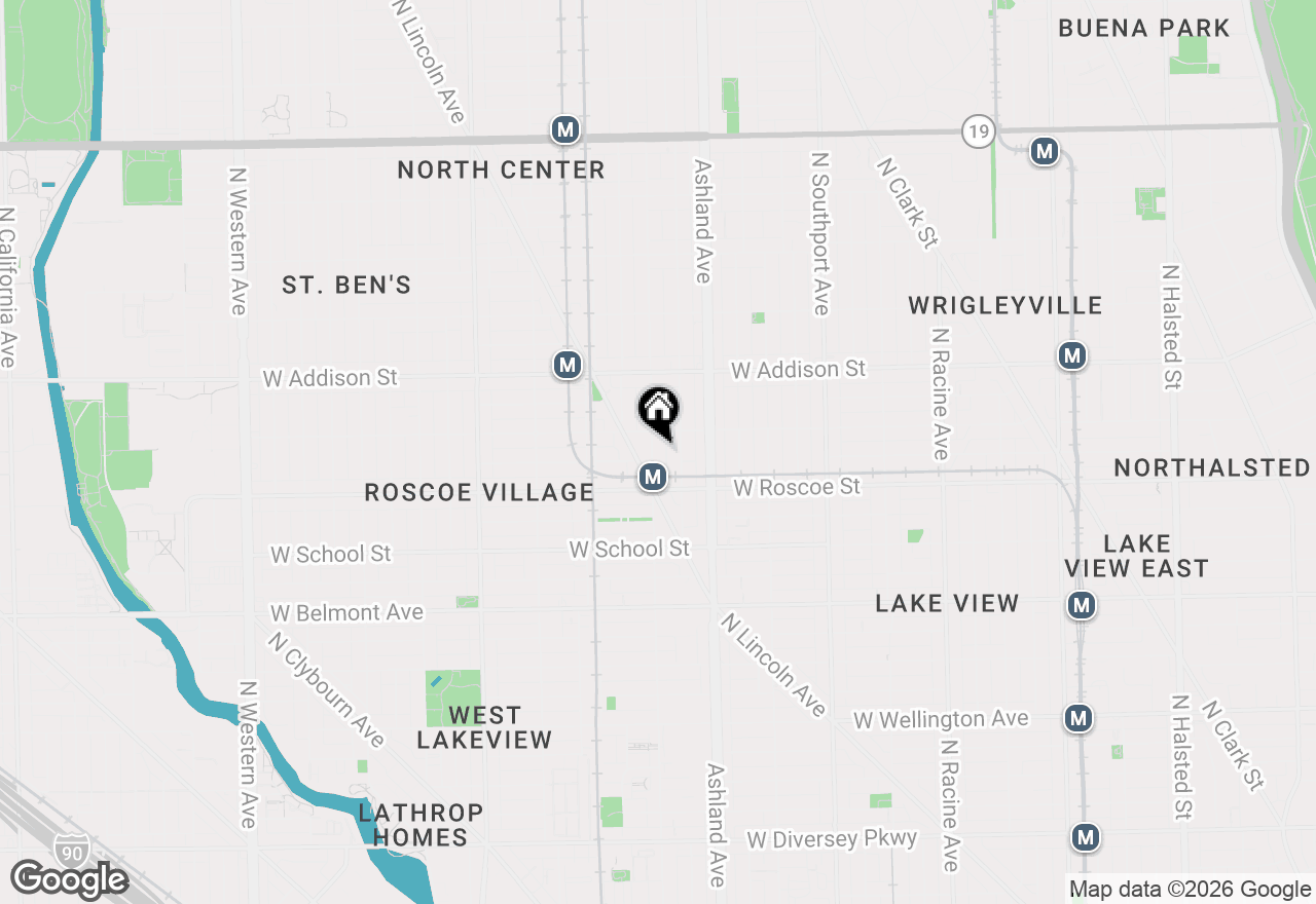 Map of 3439 N Paulina Street, Chicago, IL 60657