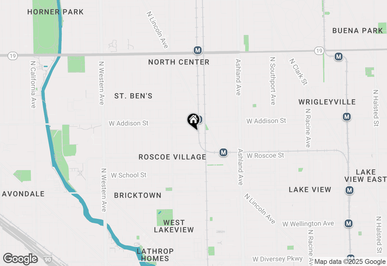 Map of 1837 W Eddy Street, Chicago, IL 60657