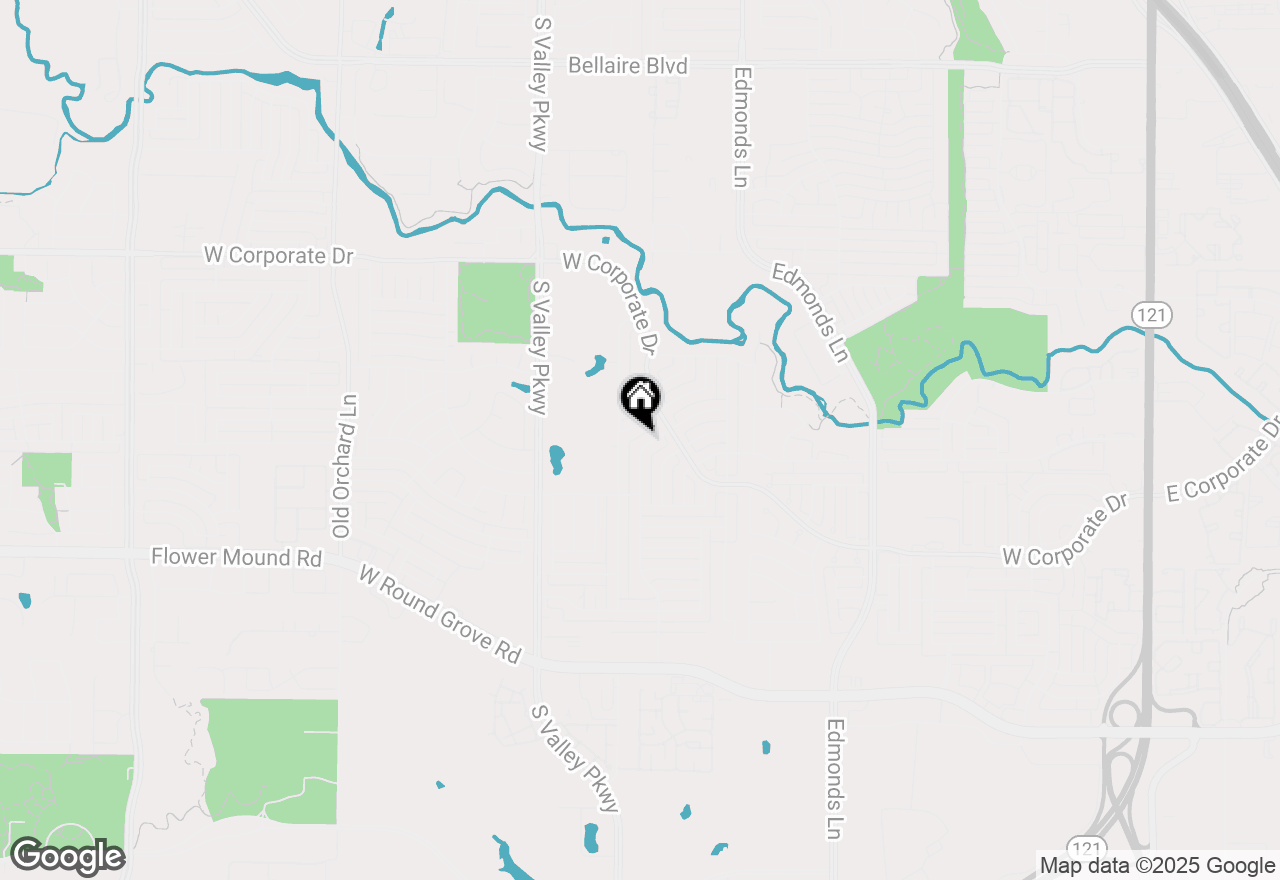 Map of 2042 Vista Drive, Lewisville, TX 75067