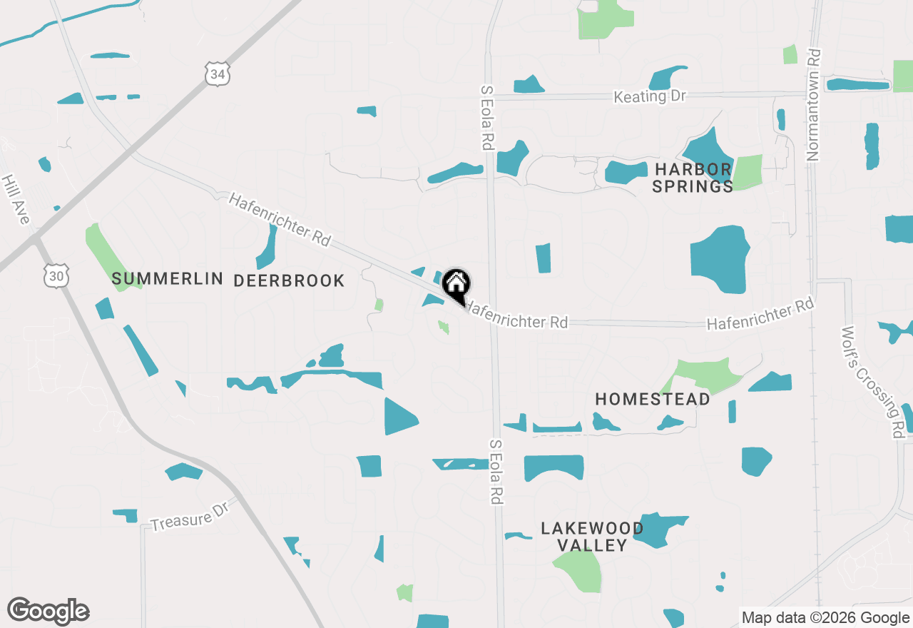 Map of 2222 Daybreak Drive, Aurora, IL 60503