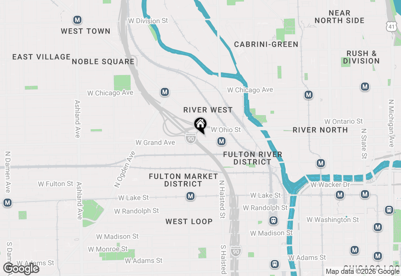 Map of 909 W Ohio Street #12, Chicago, IL 60642