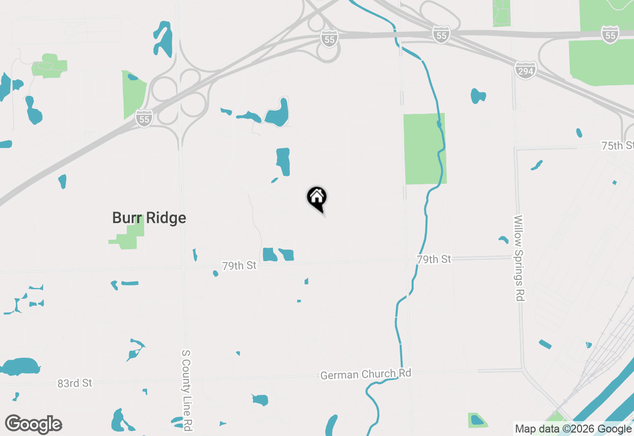 Map of 11515 Burr Oak Lane, Burr Ridge, IL 60527
