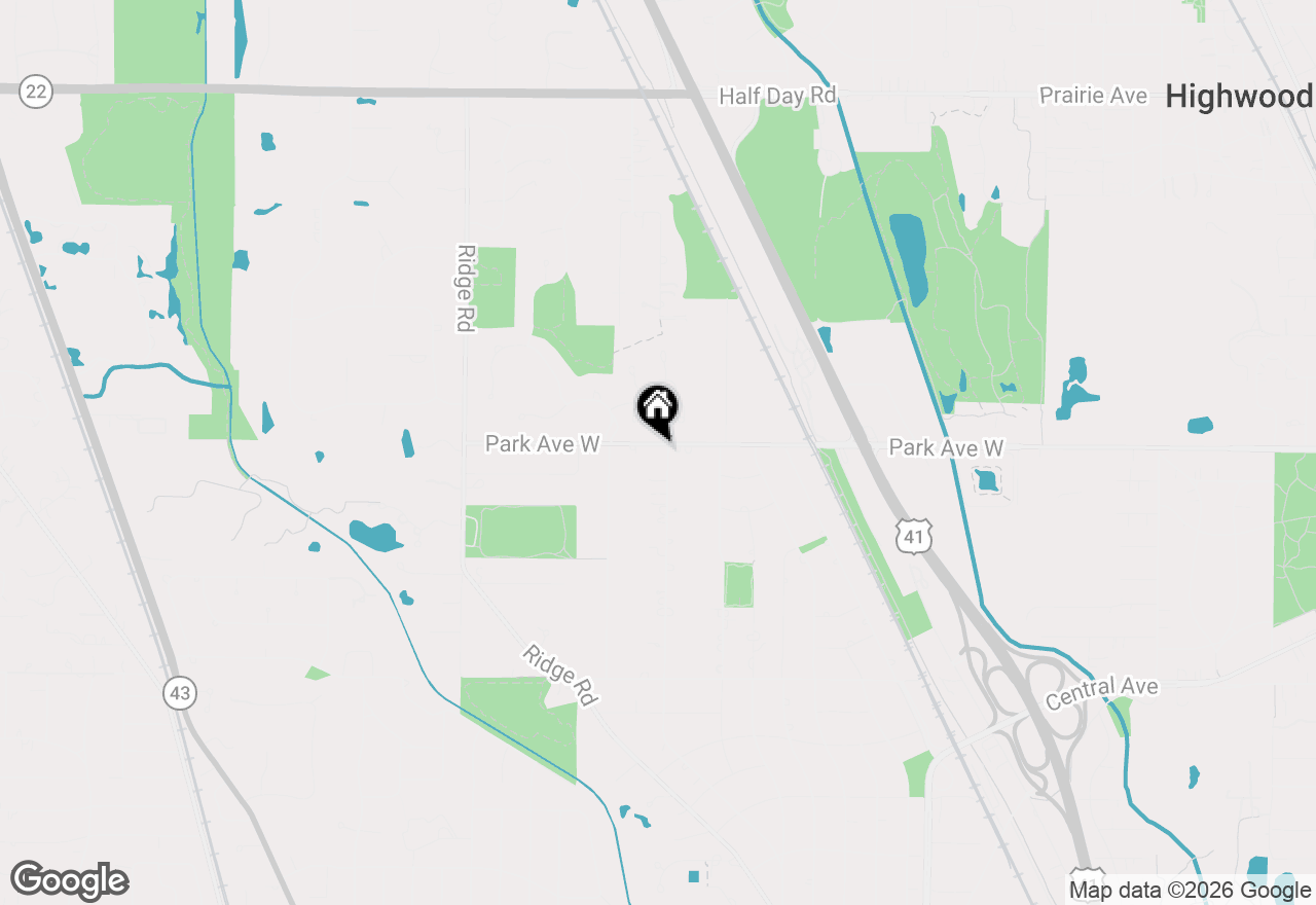 Map of 1704 Park Avenue W, Highland Park, IL 60035