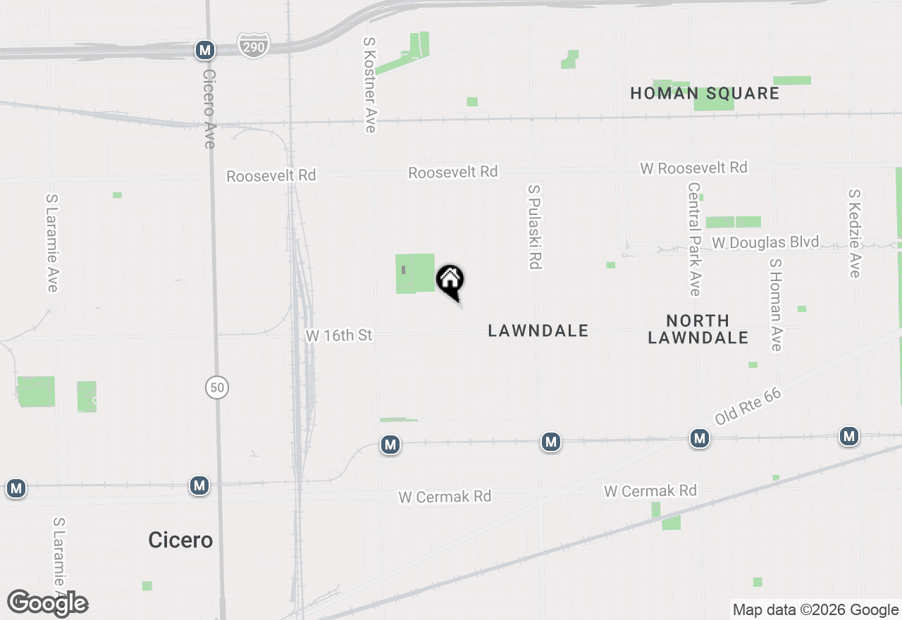 Map of 1526 S Keeler Avenue, Chicago, IL 60623