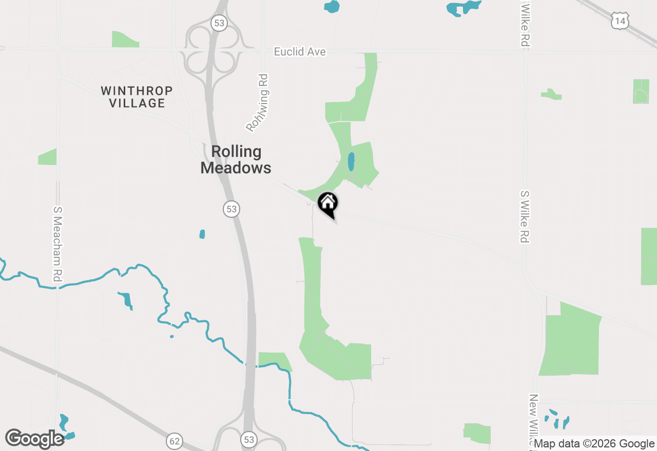 Map of 305 Lexington Lane, Rolling Meadows, IL 60008