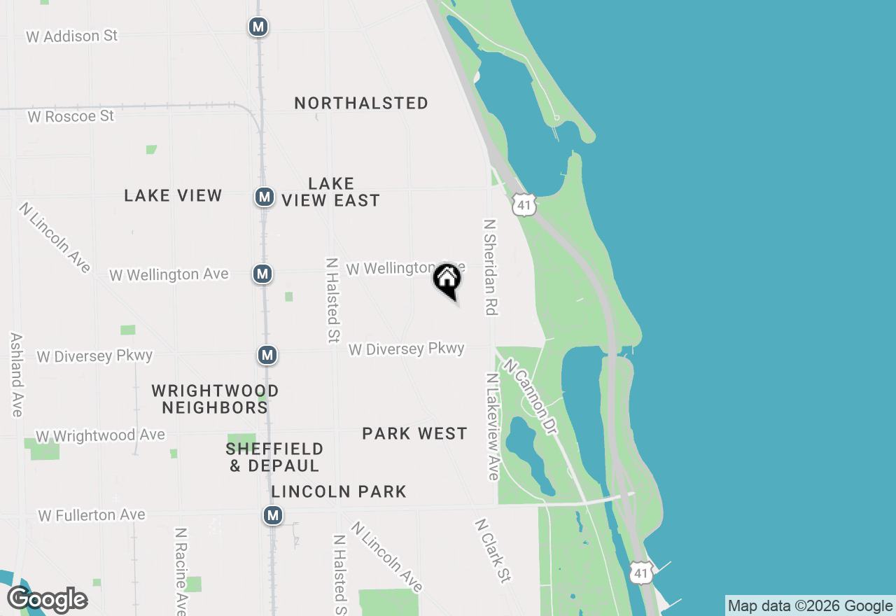 Map of 518 W Surf Street #1, Chicago, IL 60657