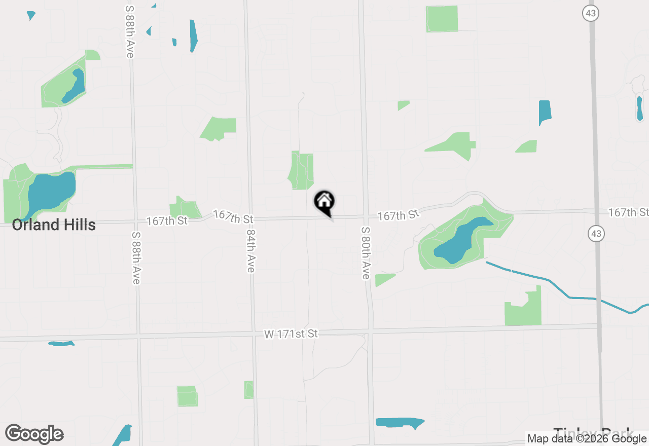 Map of 8124 167th Place, Tinley Park, IL 60477