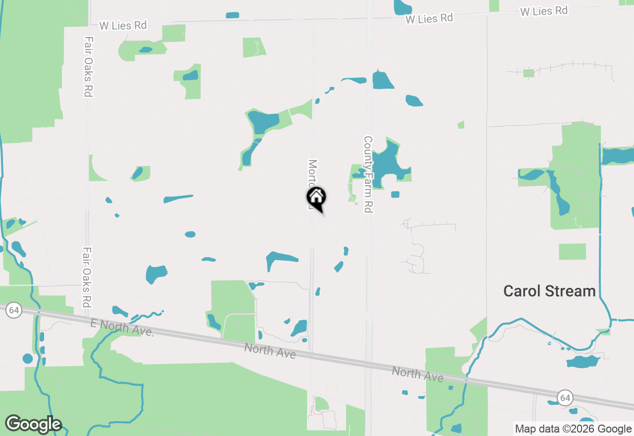 Map of 576 Pontiac Lane, Carol Stream, IL 60188