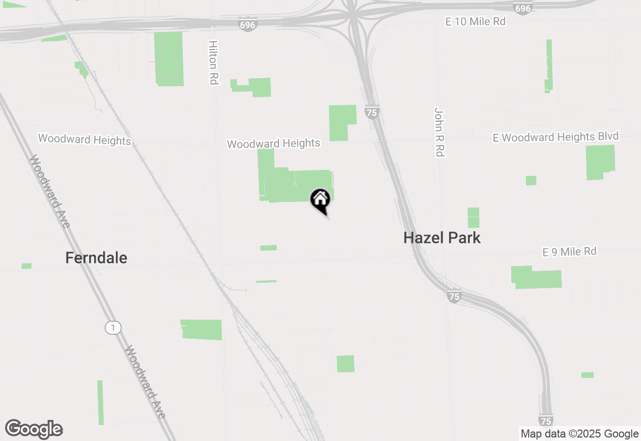 Map of 2027 Wrenson Street, Ferndale, MI 48220