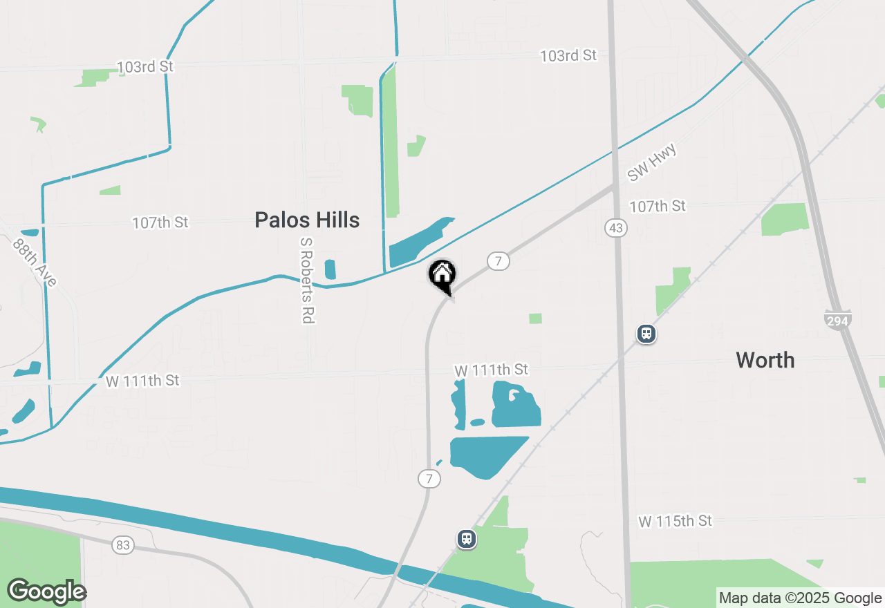 Map of 10926 Southwest Highway, Palos Hills, IL 60465