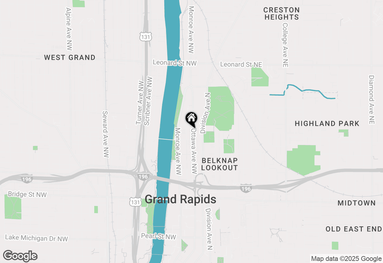 Map of 833 Ottawa Avenue Nw, Grand Rapids, MI 49503