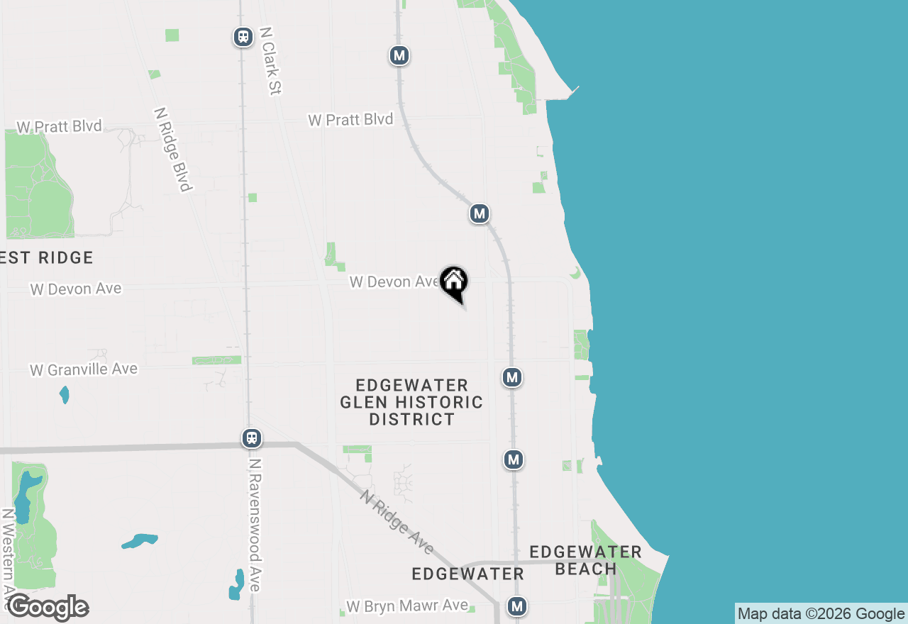 Map of 6311 N Lakewood Avenue, Chicago, IL 60660