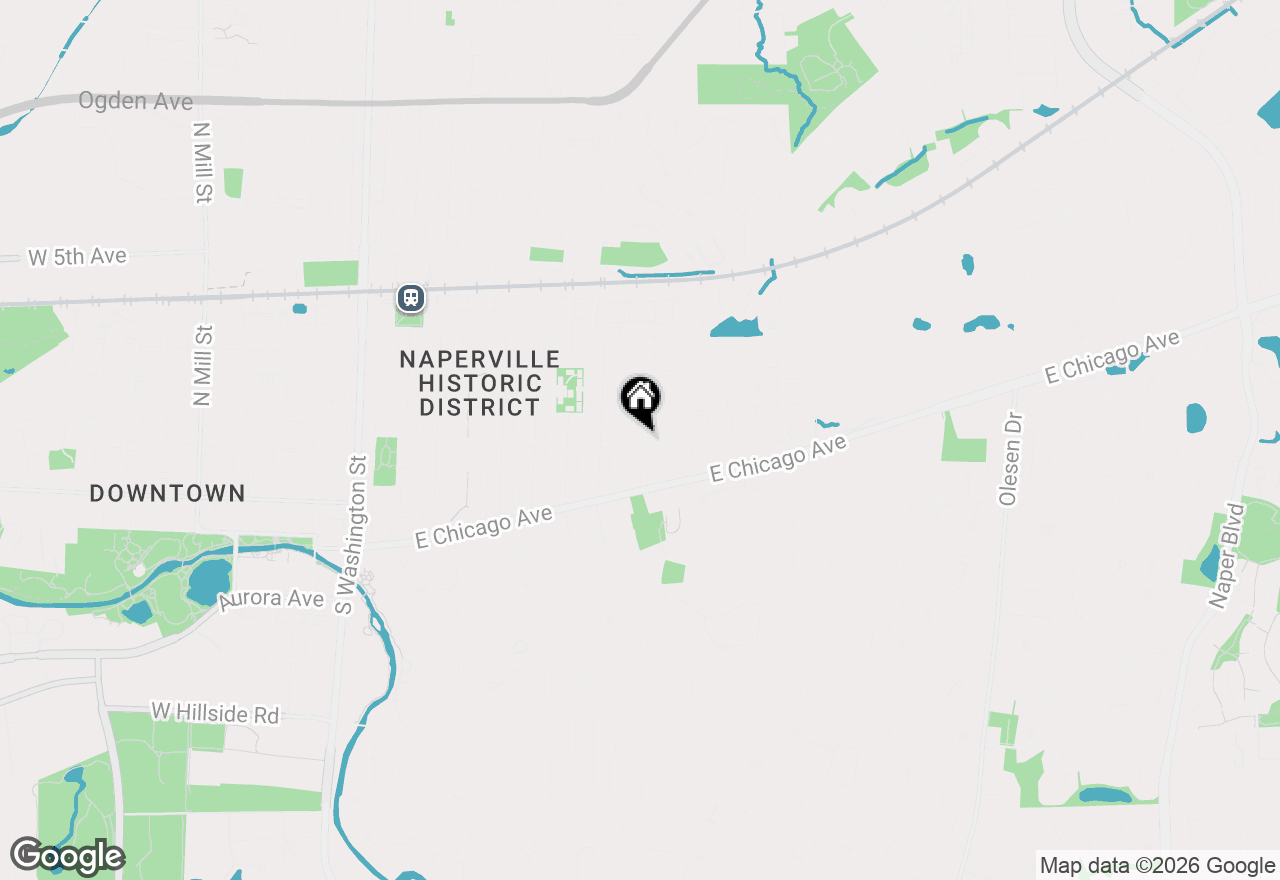 Map of 5 N Huffman Street, Naperville, IL 60540
