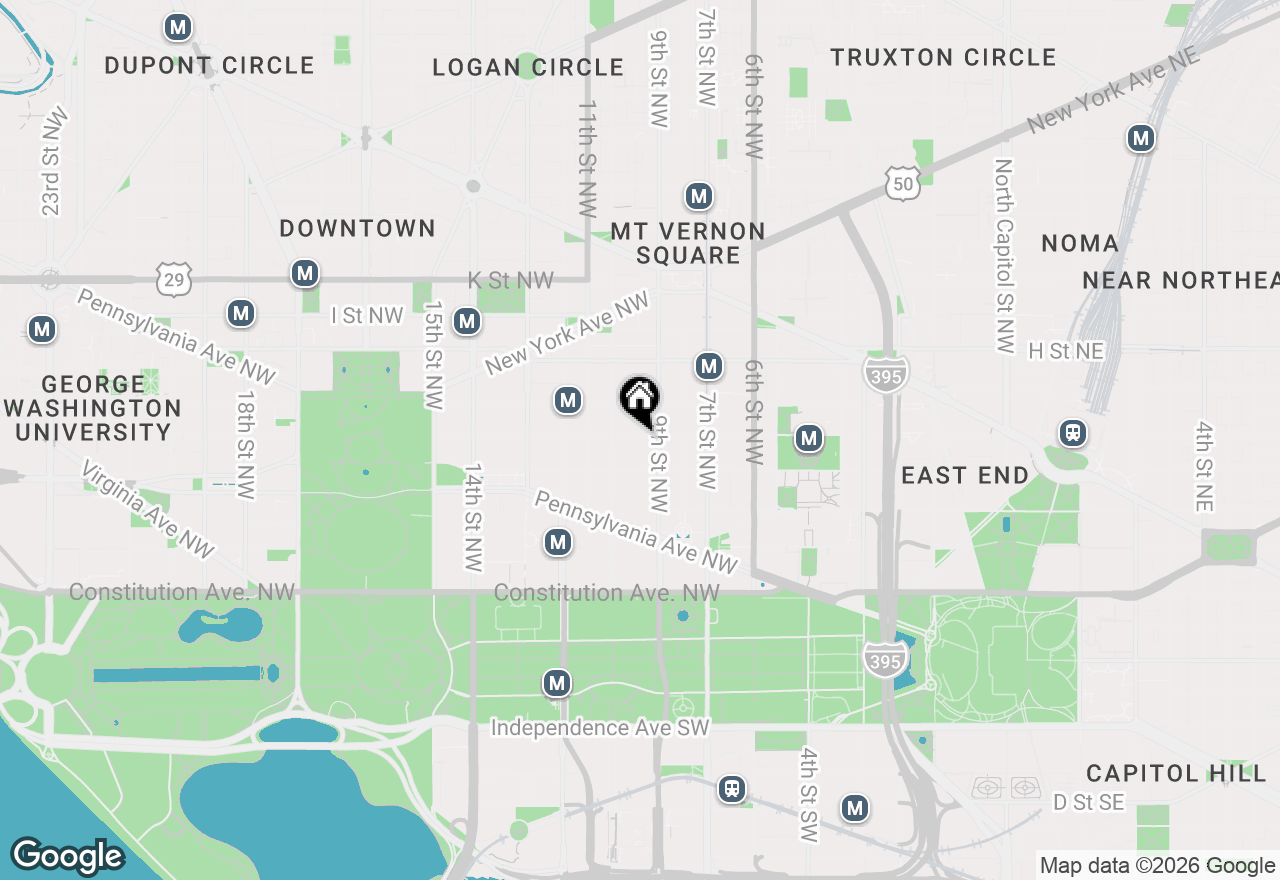 Map of 912 F Street Nw #709, Washington, DC 20004