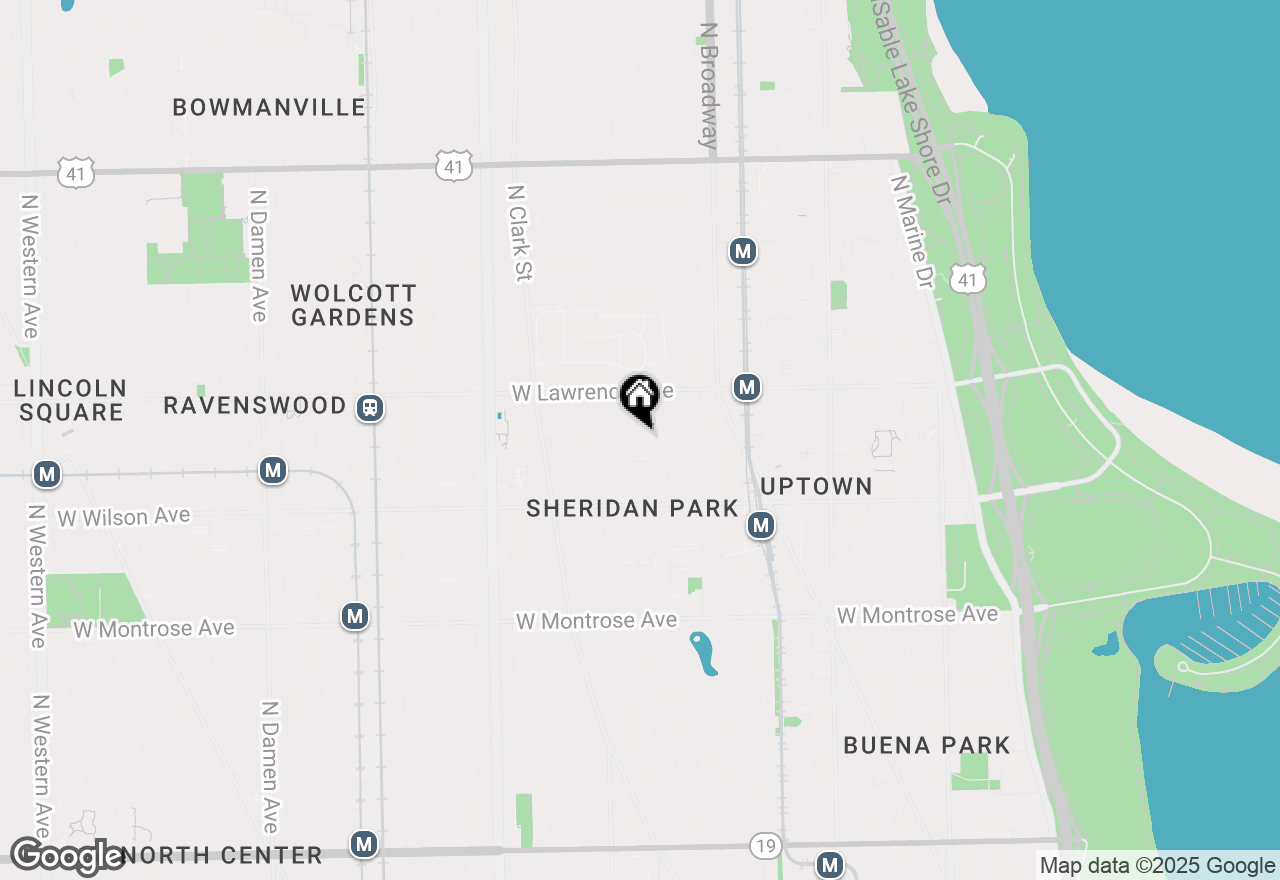 Map of 4706 N Malden Street #3SOUTH, Chicago, IL 60640