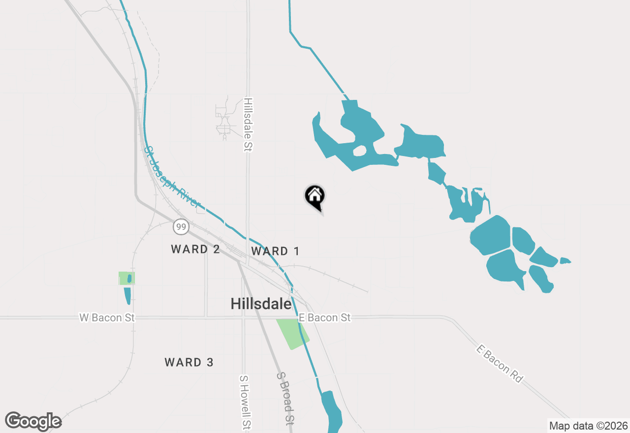 Map of 58 Salem Street, Hillsdale, MI 49242