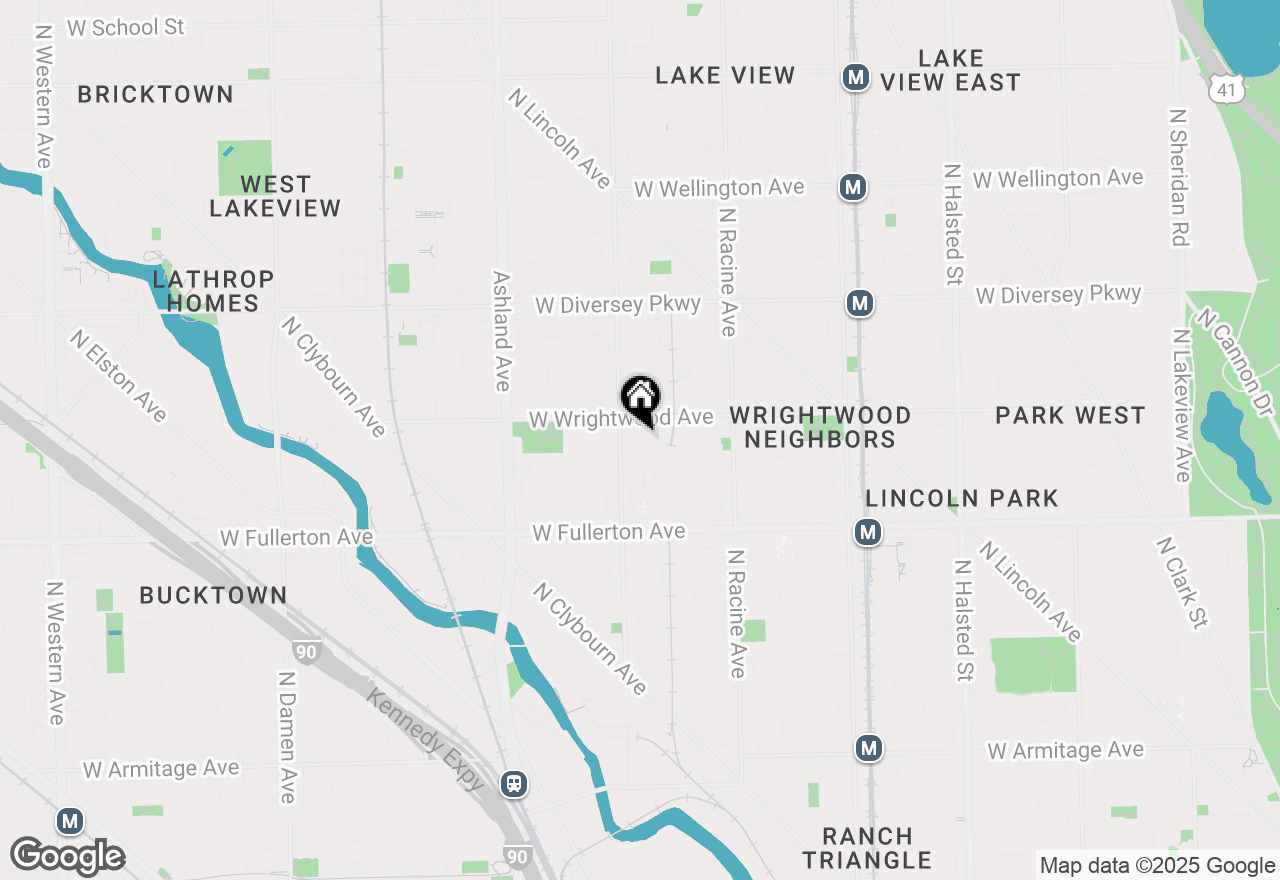 Map of 2536 N Wayne Avenue #2R, Chicago, IL 60614