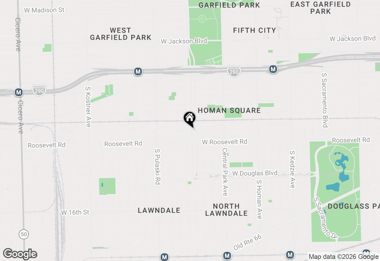 Map of 1116 S Independence Boulevard, Chicago, IL 60624