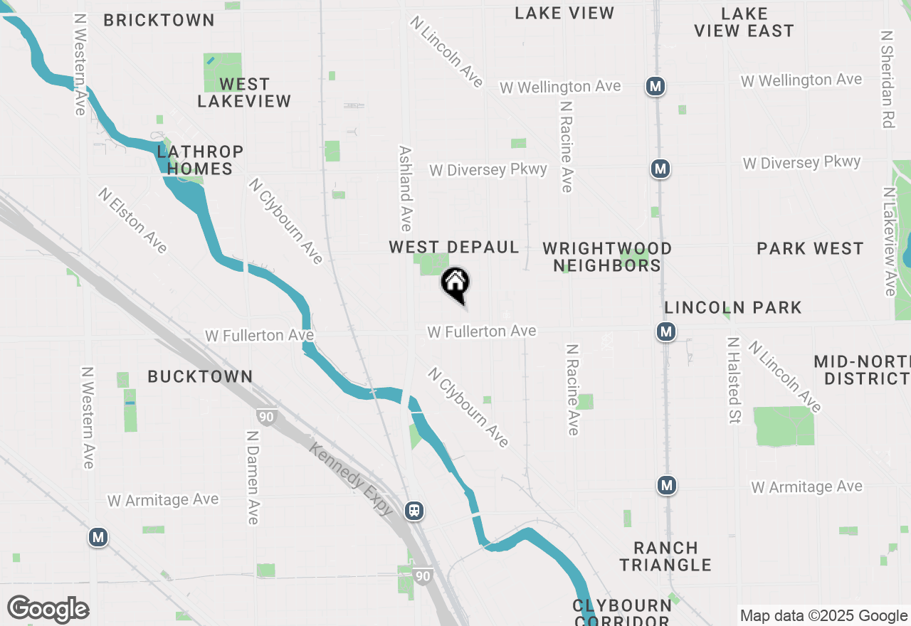 Map of 2427 N Greenview Avenue #1, Chicago, IL 60614