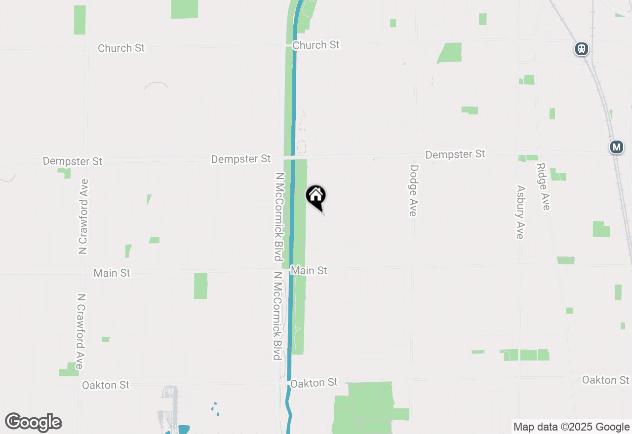 Map of 2412 Greenleaf Street, Evanston, IL 60202