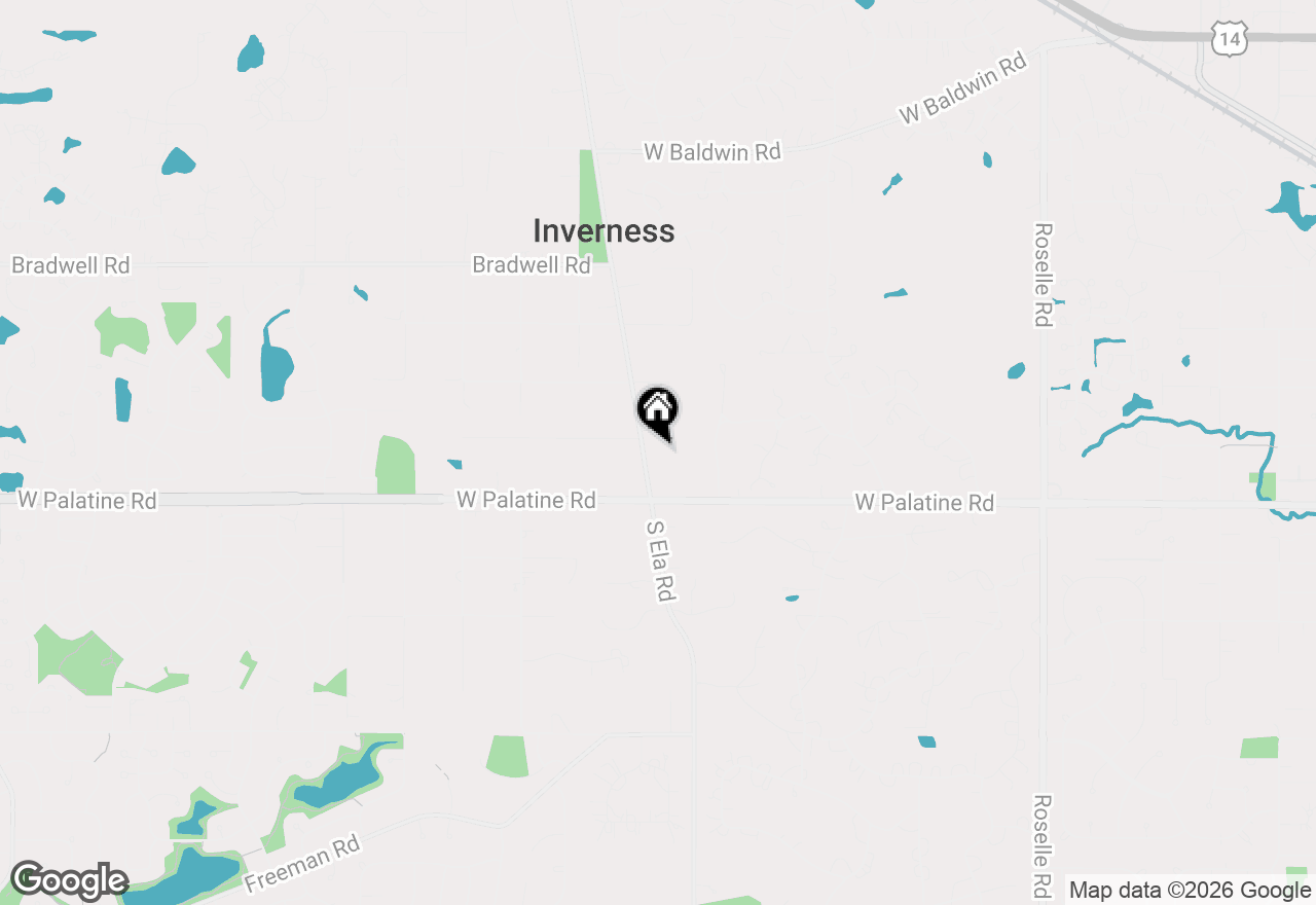 Map of 75 Ela Road, Inverness, IL 60067