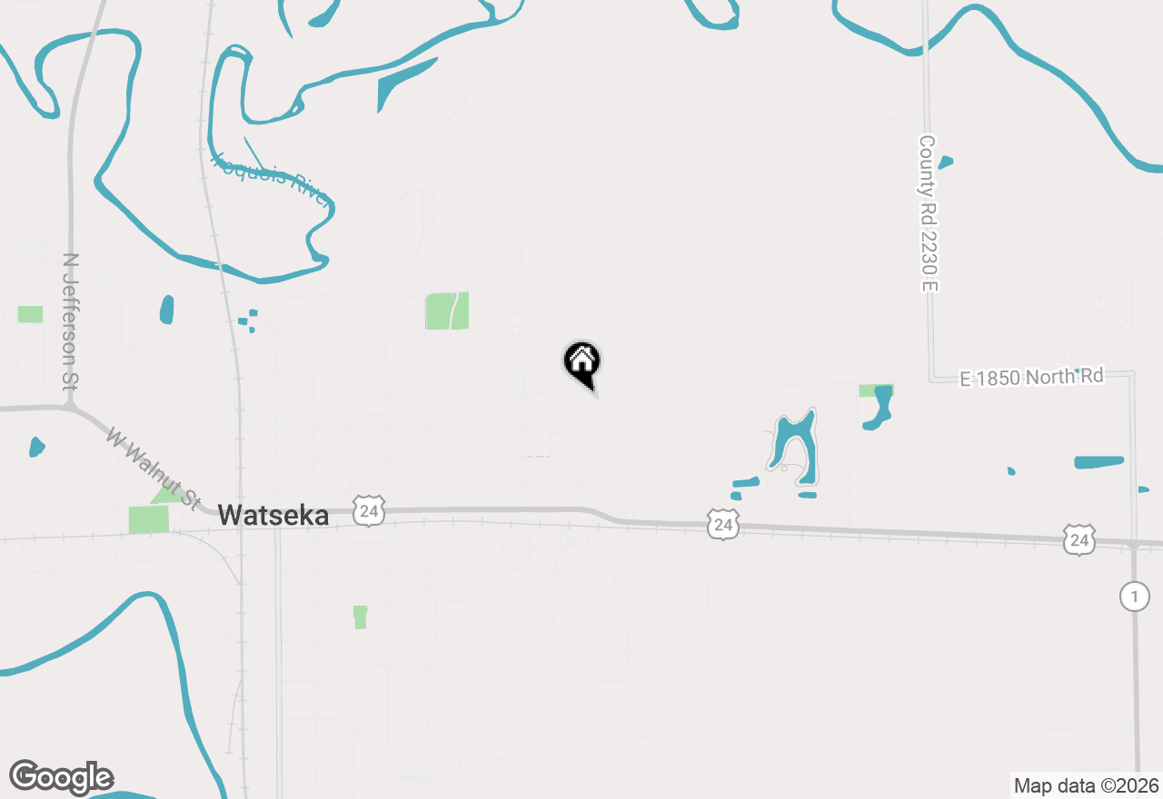 Map of 708 E Sycamore Street, Watseka, IL 60970