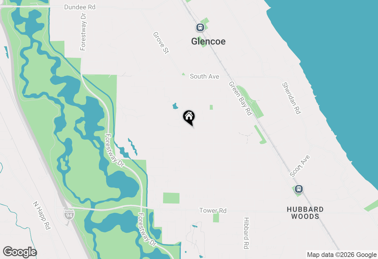 Map of 545 Monroe Avenue, Glencoe, IL 60022