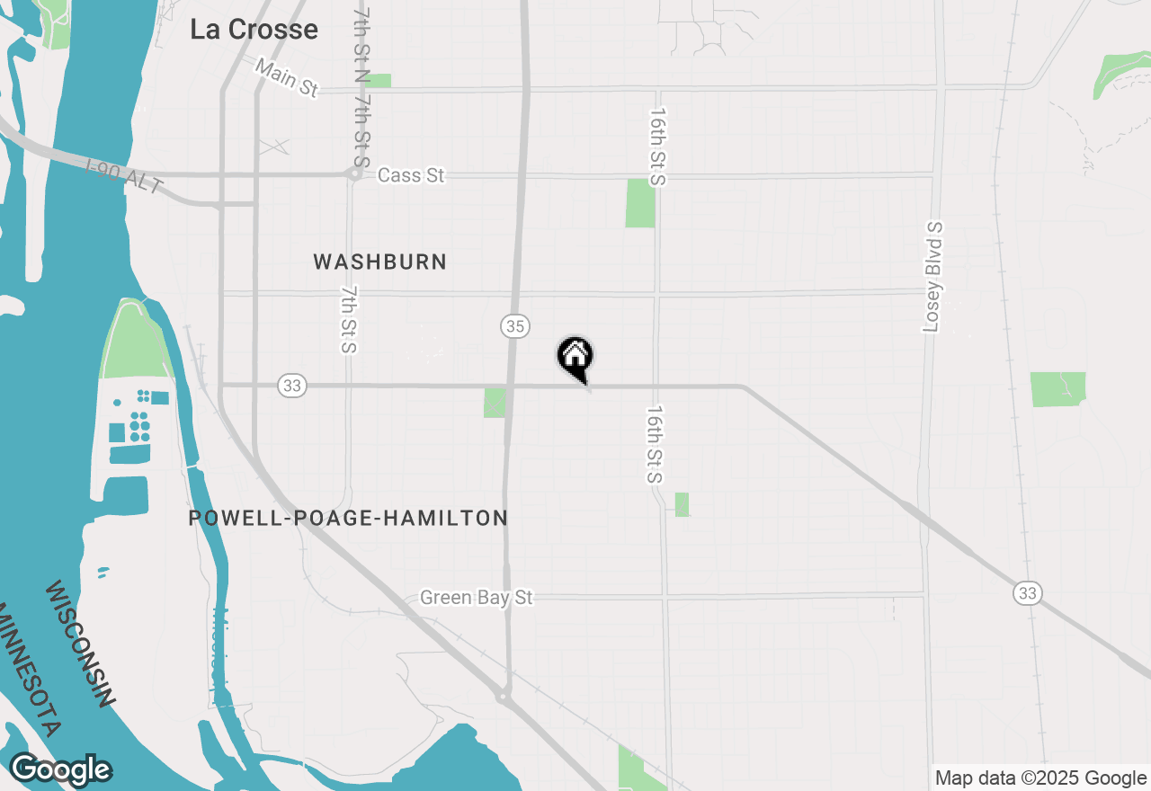 Map of 1324 Jackson St, La Crosse, WI 54601