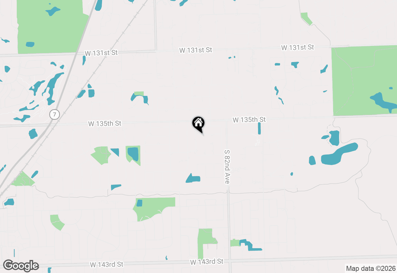 Map of 8335 Red Oak Lane, Orland Park, IL 60462