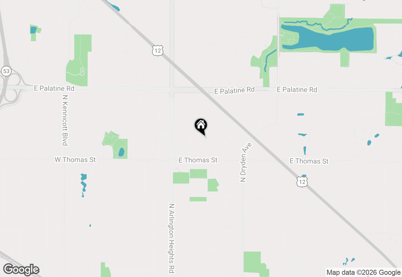 Map of 1535 N Haddow Avenue, Arlington Heights, IL 60004