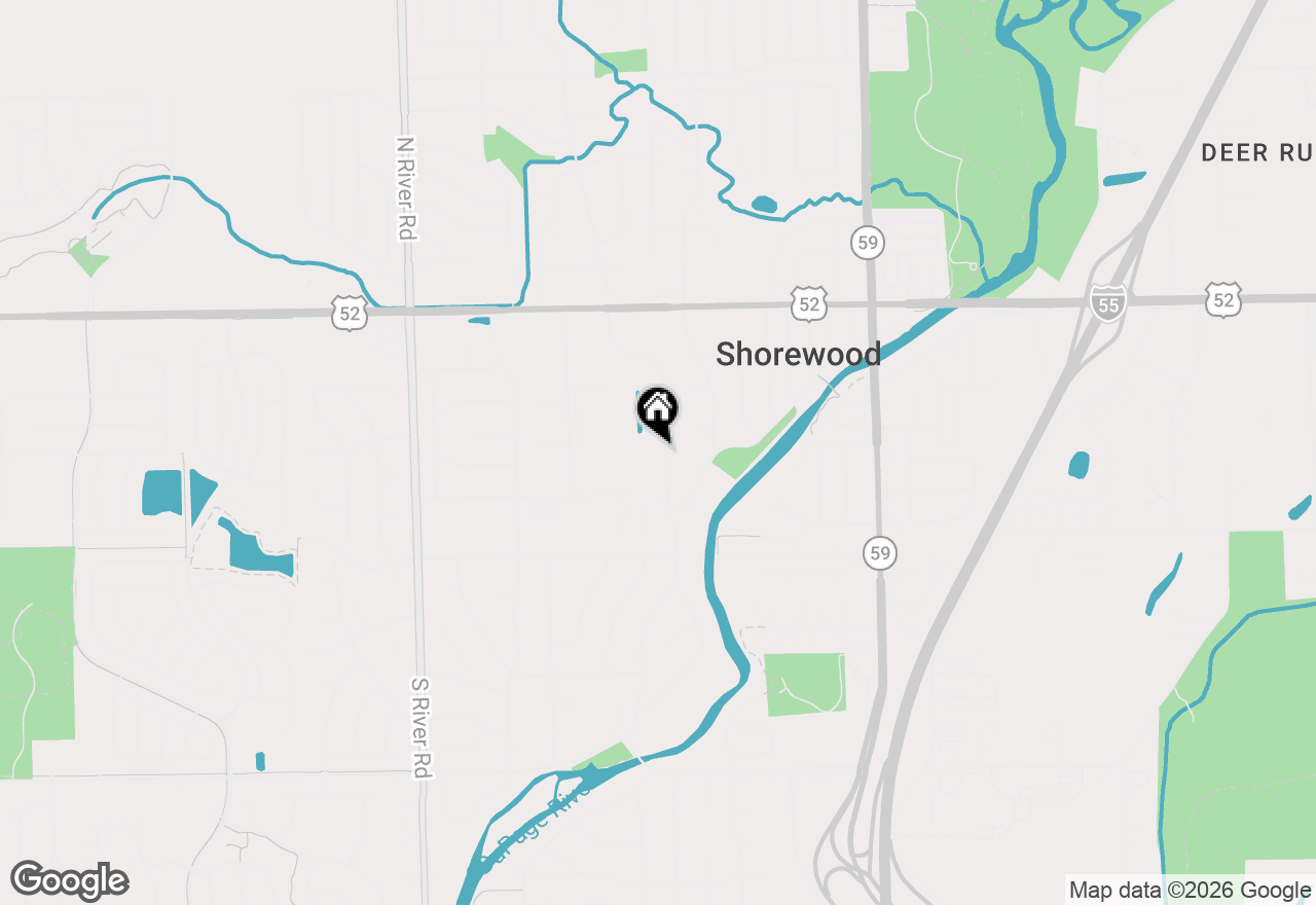 Map of 601 S Raven Road, Shorewood, IL 60404