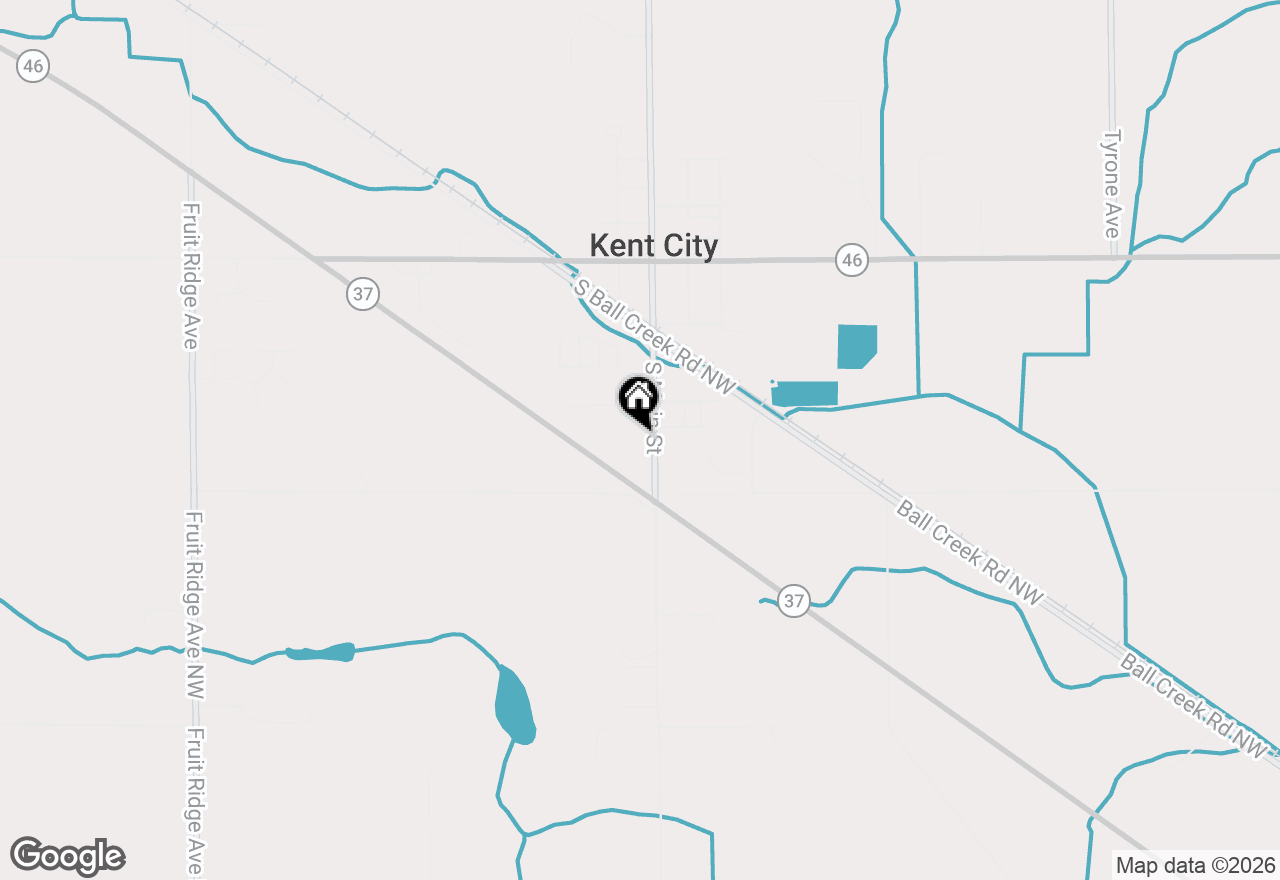 Map of 313 S Main Street, Kent City, MI 49330