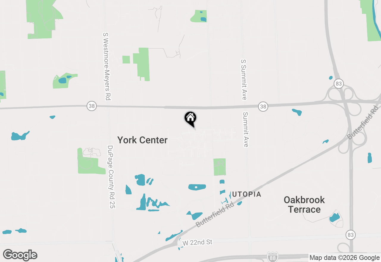 Map of 1S127 Stratford Lane, Villa Park, IL 60181