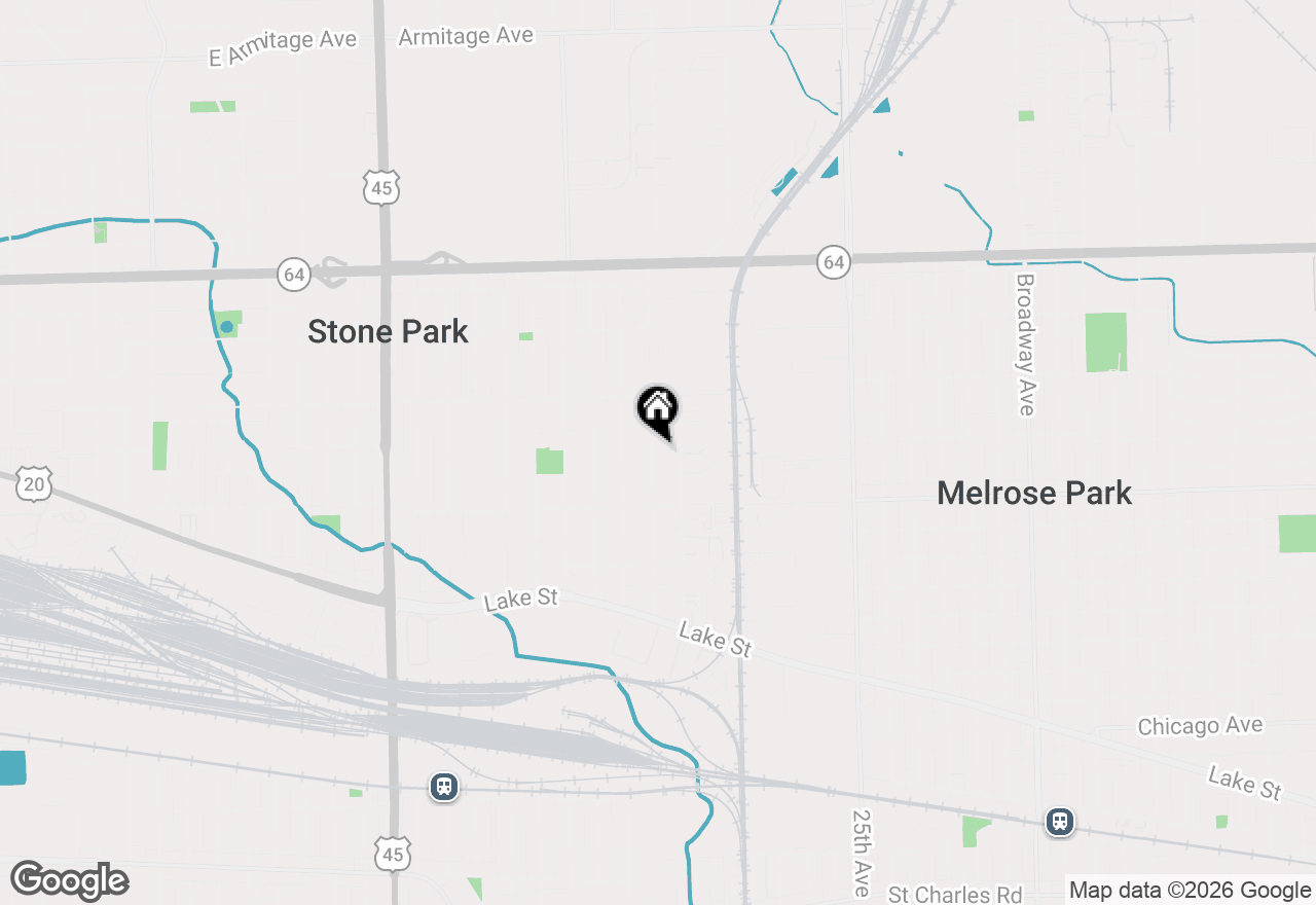 Map of 1543 N 32nd Avenue, Melrose Park, IL 60160
