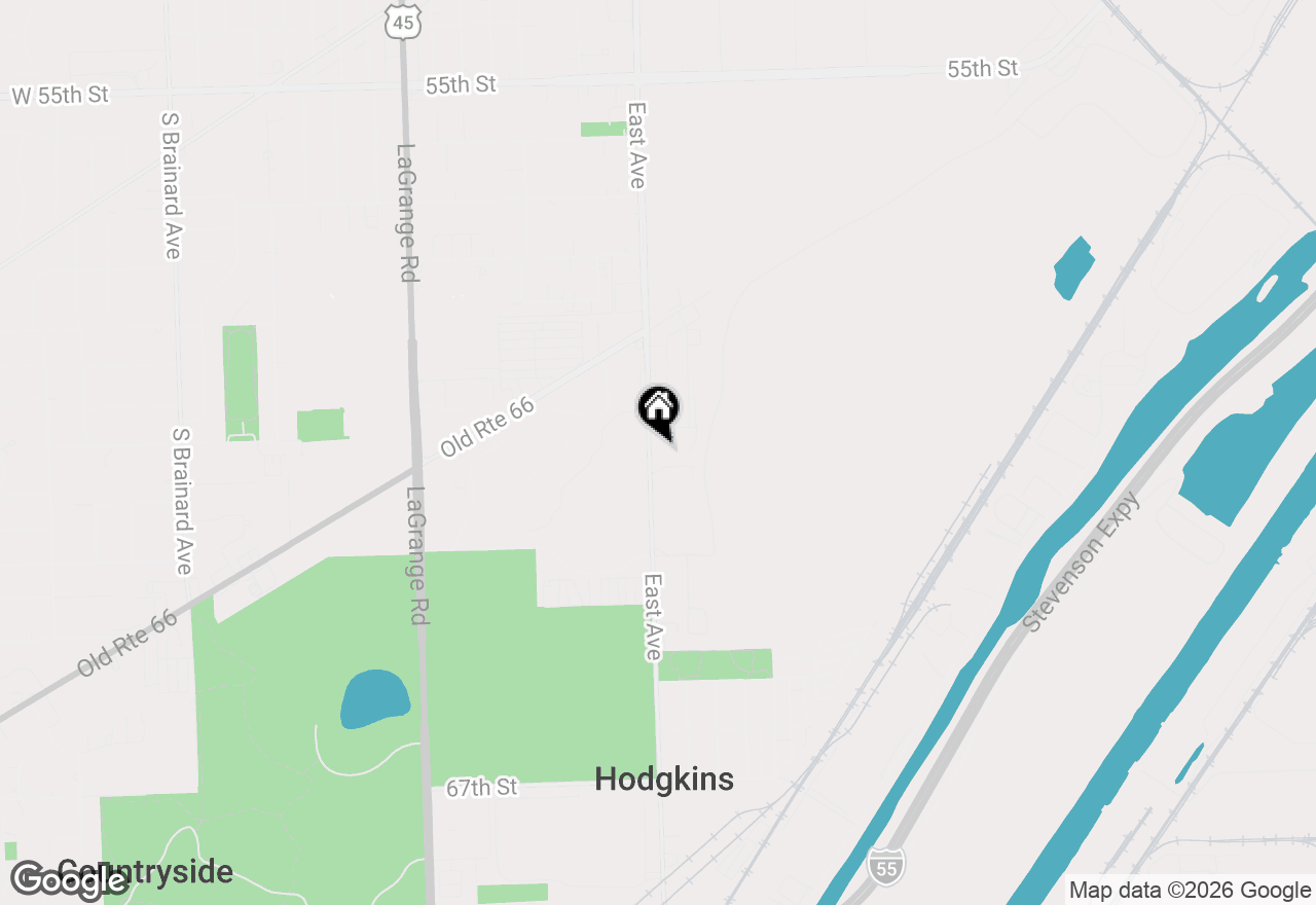 Map of 6125 East Avenue, Hodgkins, IL 60525