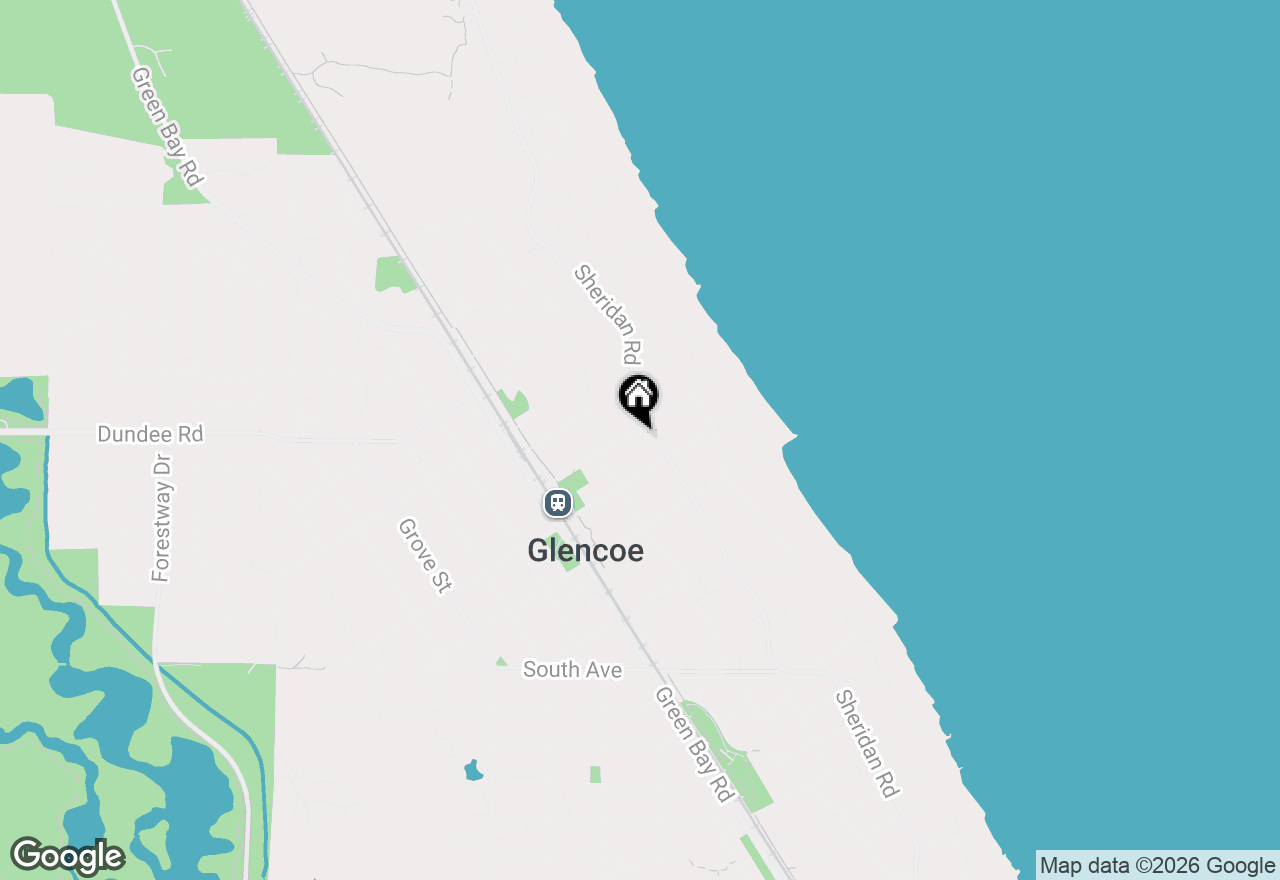 Map of 174 Beach Road, Glencoe, IL 60022