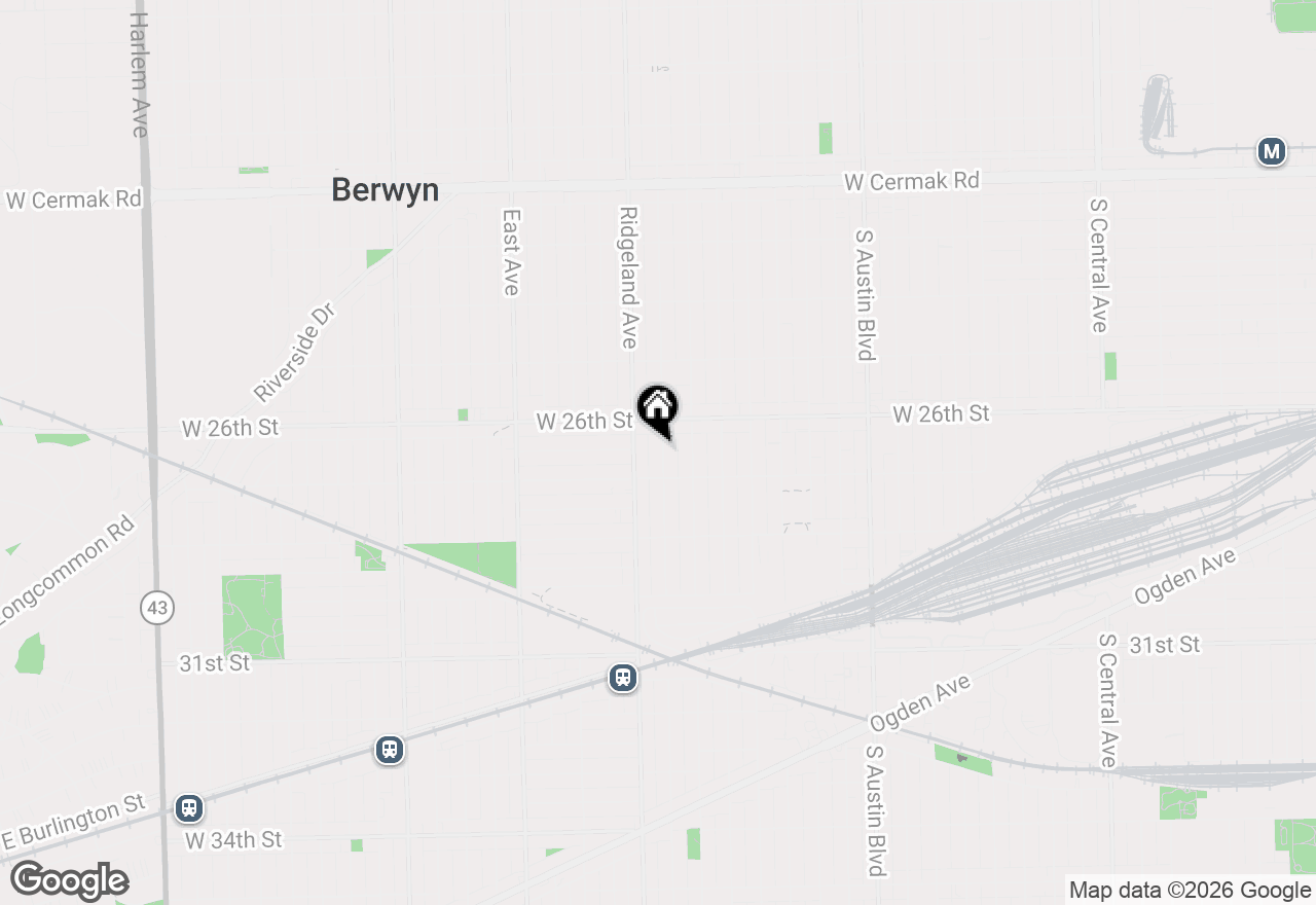 Map of 2626 Cuyler Avenue, Berwyn, IL 60402