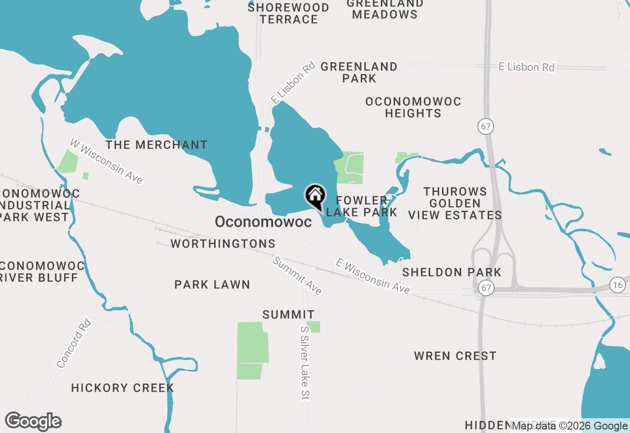 Map of 222 E Pleasant St, Oconomowoc, WI 53066