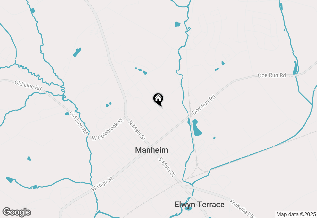 Map of 127 N Oak Street, Manheim, PA 17545