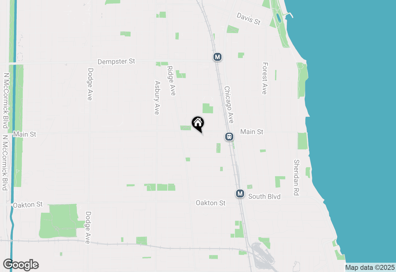 Map of 836 Elmwood Avenue #2, Evanston, IL 60202