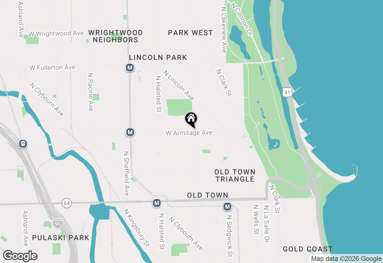 Map of 604 W Armitage Avenue, Chicago, IL 60614