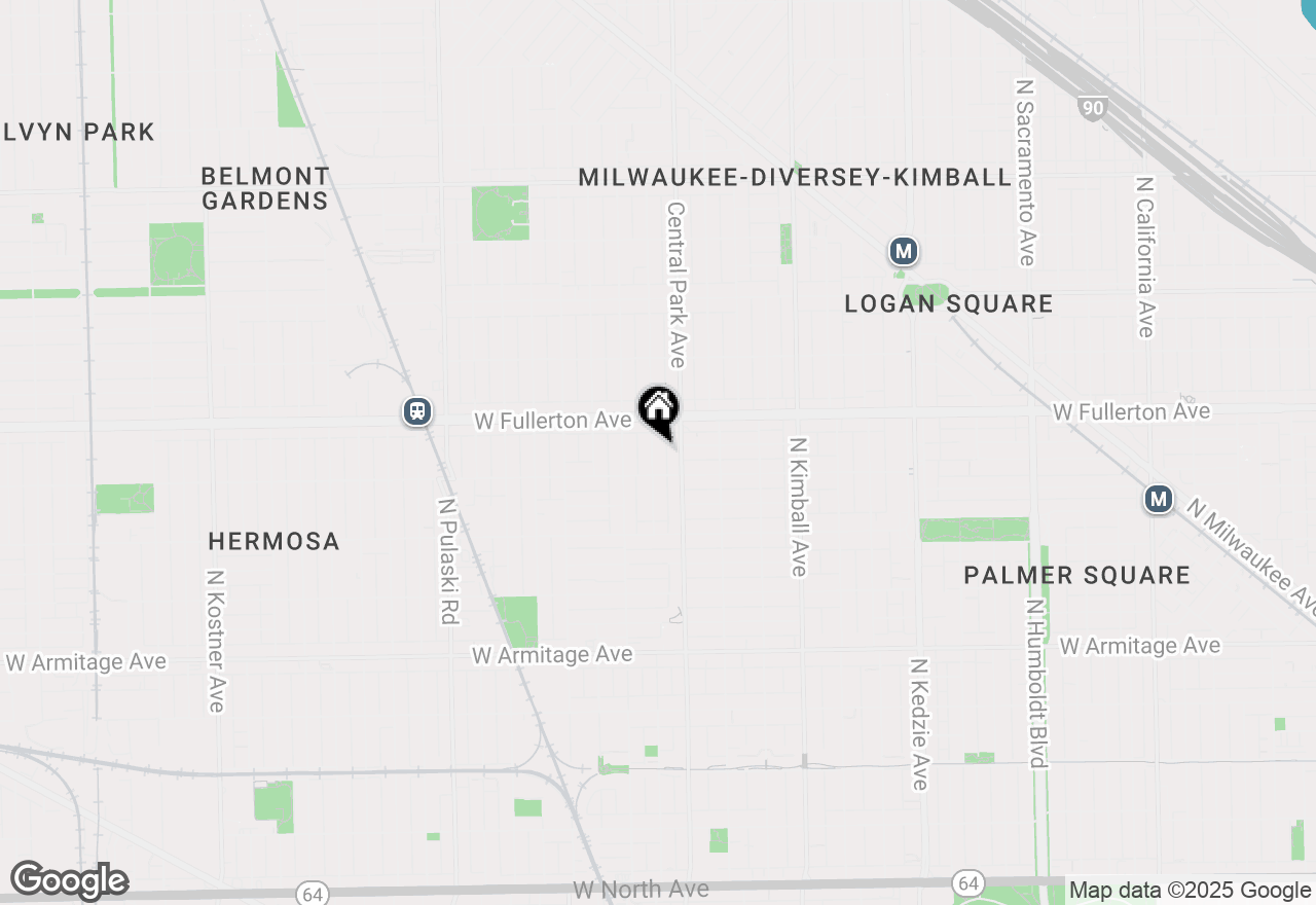 Map of 2323 N Monticello Avenue, Chicago, IL 60647