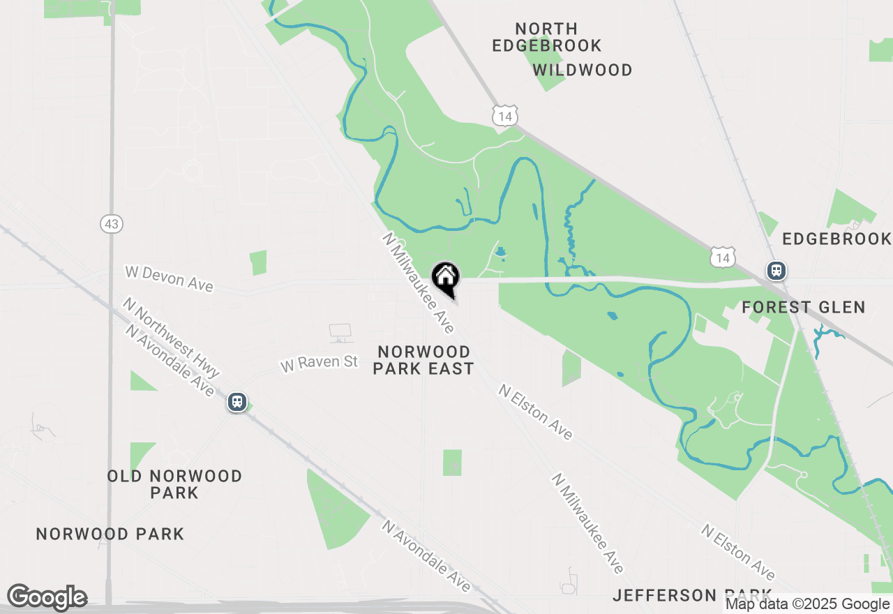 Map of 6333 N Milwaukee Avenue #2E, Chicago, IL 60646