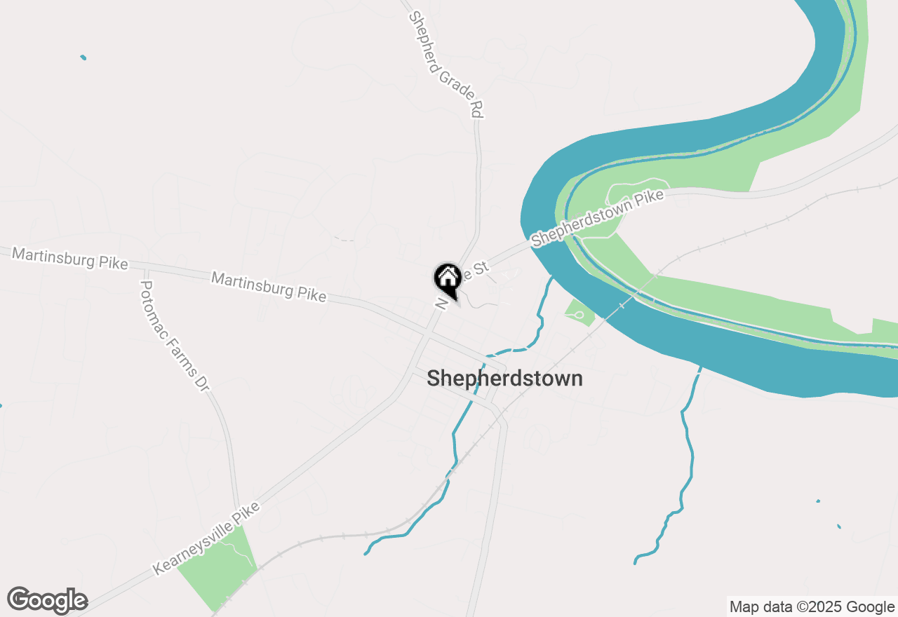 Map of 213 W High Street, Shepherdstown, WV 25443