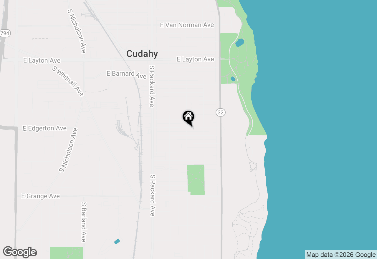 Map of 3807 E Edgerton Ave, Cudahy, WI 53110