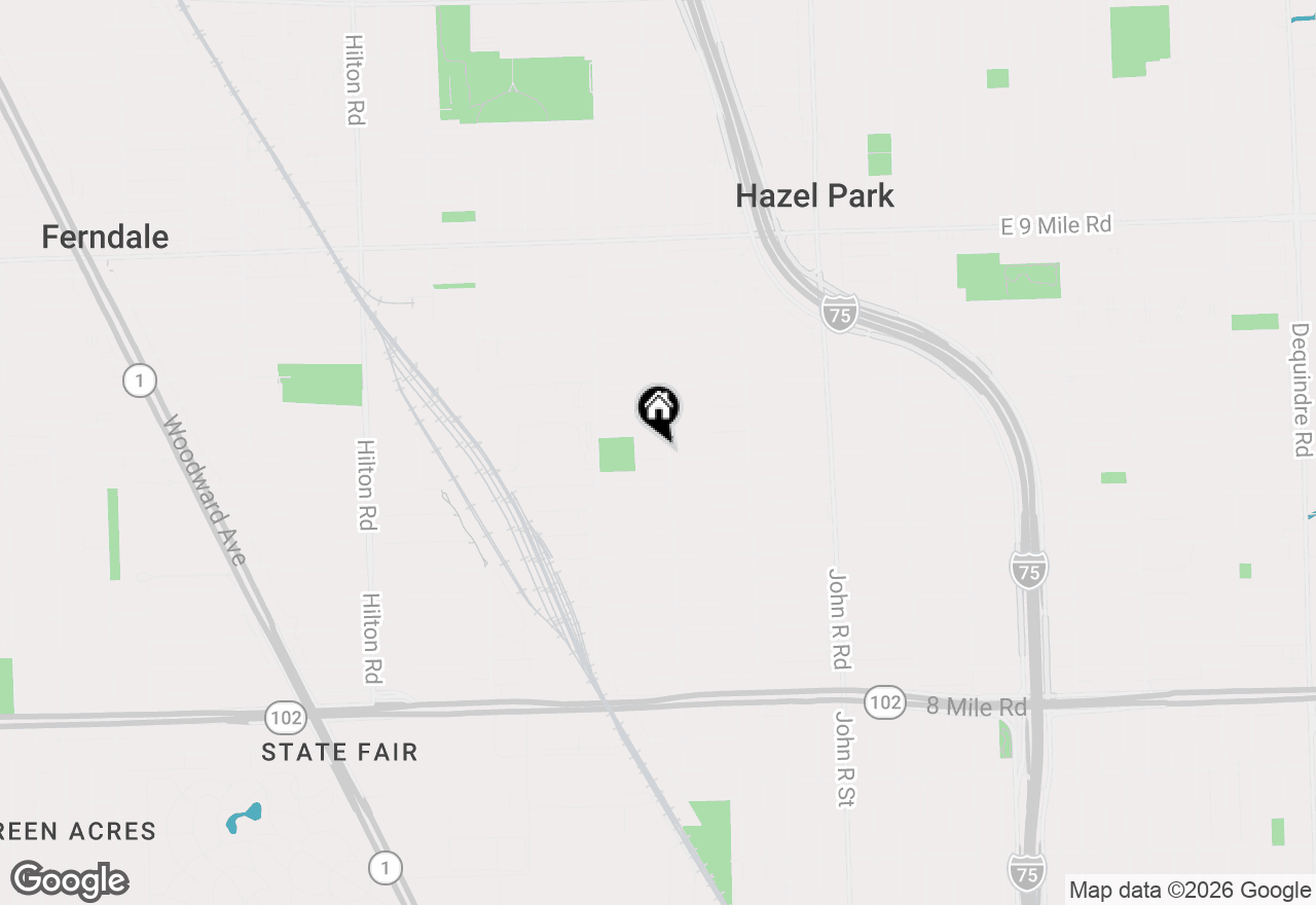 Map of 1797 E Marshall Street, Ferndale, MI 48220
